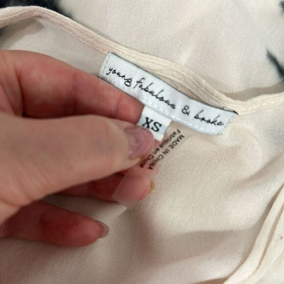 Young Fabulous And Broke Tie Dye Bell Sleeve Tie Front Boho Top Size XS - Picture 5 of 9